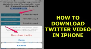 how to download twitter video in iphone